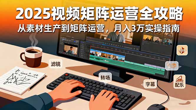 2025短视频矩阵运营全攻略：从素材生产到矩阵运营，月入3万实操指南-慧阅轩