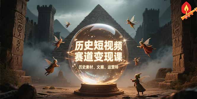 历史短视频赛道变现课,百集素材库应用,文案剪辑技巧,账号运营全案-慧阅轩