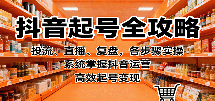 抖音起号全攻略，投流、直播、复盘，各步骤实操，系统掌握抖音运营，高效起号变现-慧阅轩