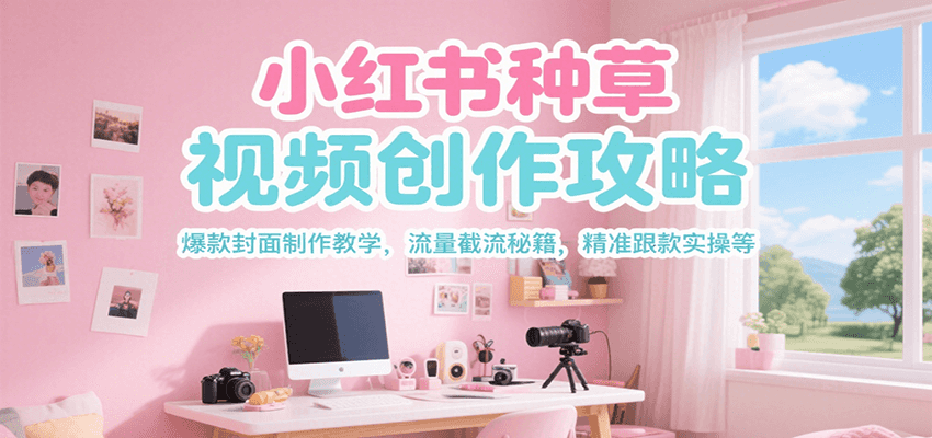 小红书种草视频创作攻略，爆款封面制作教学 ，流量截流秘籍 ，精准跟款实操等-慧阅轩