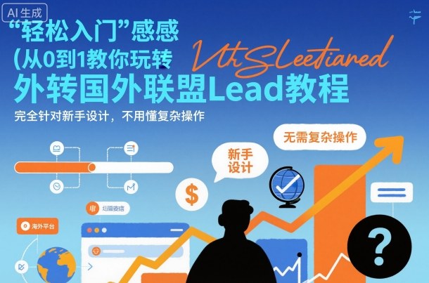 国外联盟賺美刀项目,从0到1教你玩转国外联盟Lead教程,纯新手可操作性100%-慧阅轩