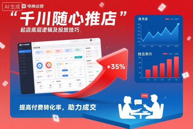 千川随心推起店底层逻辑及投放技巧,提高付费转化率,助力成交-慧阅轩