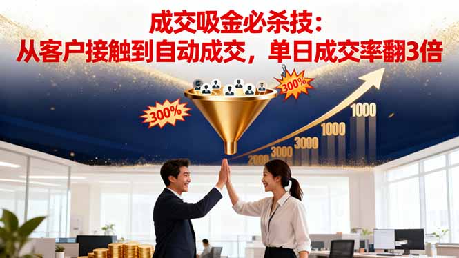 吸金成交营销必杀技：从客户接触到自动成交，单日成交率翻3倍-慧阅轩