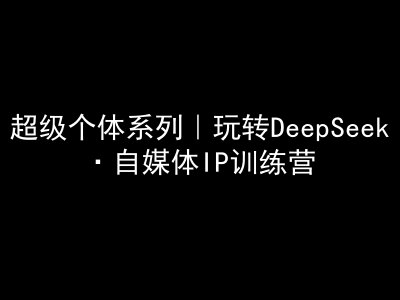 超级个体系列,玩转DeepSeek·自媒体IP训练营,deepseek教程-慧阅轩