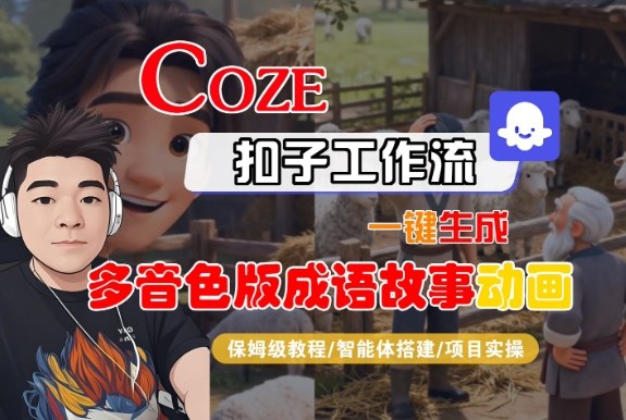 Coze扣子智能体工作流一键生成“多音色版成语故事“动画,全流程保姆级教学-慧阅轩