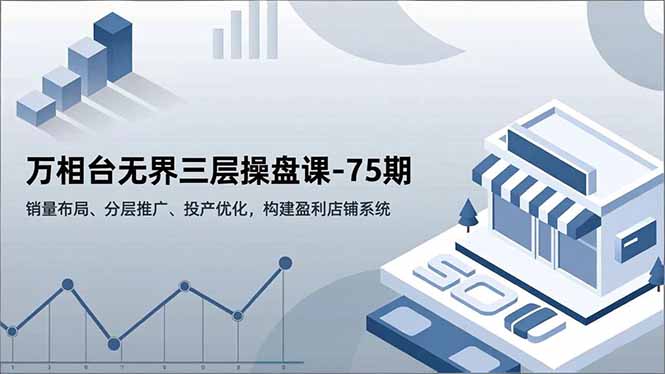 万相台无界三层操盘课-75期，销量布局、分层推广、投产优化，构建盈利店铺系统-慧阅轩