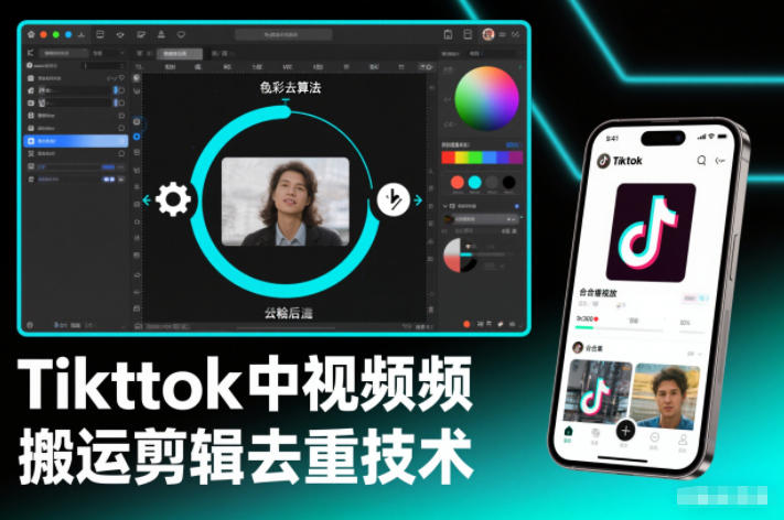Tiktok中视频纯搬运剪辑去重技术,外来技术,自行测试-慧阅轩
